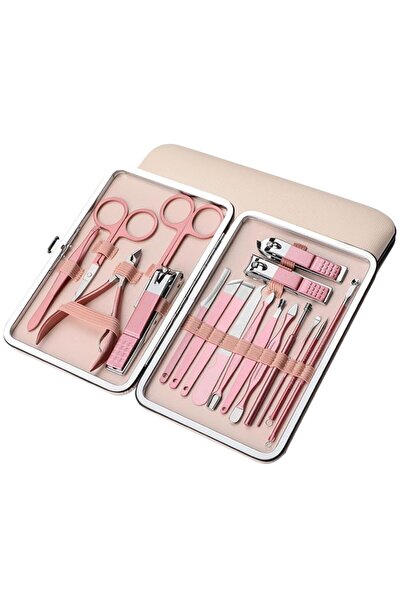 Generic Brand Professional Manicure and Pedicure Set, 18-Piece Stainless Stee...