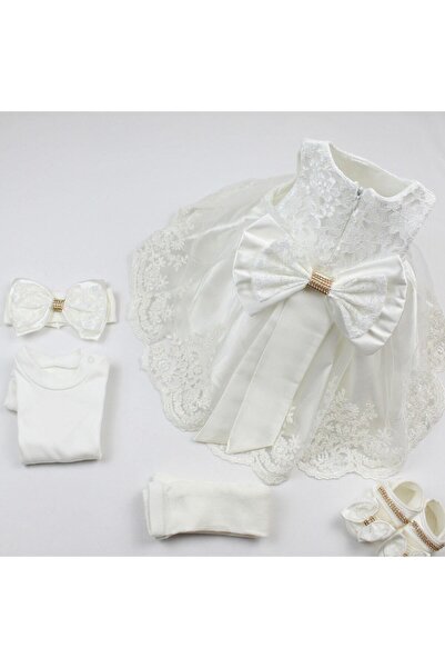 Malkoç Babylia Ekru Kız Bebek Mevlüt Elbisesi