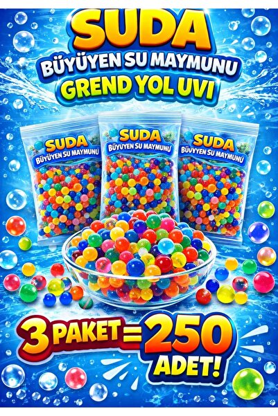 KARDAN ADAM Hazır suda büyüyen 3 Adet Renkli, Yapışmaz, Eğlenceli oyun