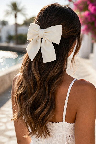 BeyzHal Κομψό αυτόματο κλιπ μαλλιών με λεπτομέρεια φιόγκου για γυναίκες - Εξα...