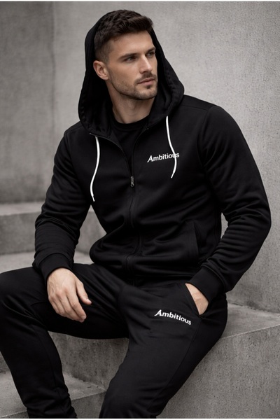 ByFourMan Ανδρικό σετ αθλητικής φόρμας AMBİTİONS Ba με τύπωμα με τσέπες με επ...