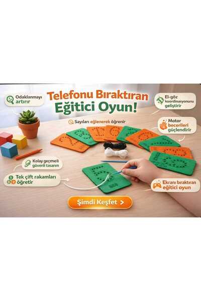 KESKİN NAKIŞ EĞİTİCİ KEÇE SAYILAR DİKİŞ SETİ