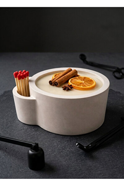 Bergamot Kokulu Mum | Odaklanmaya Yardımcı Aromaterapi Mum | Dekoratif Mum Uzun Yanma Süresi