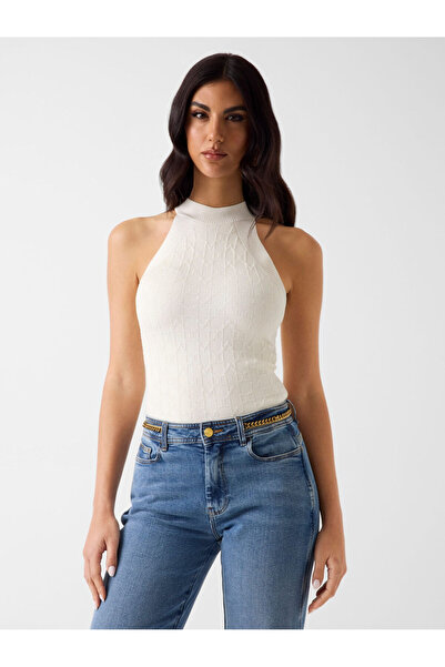 Guess بلوزة مارسيانو ذات ياقة هالتر