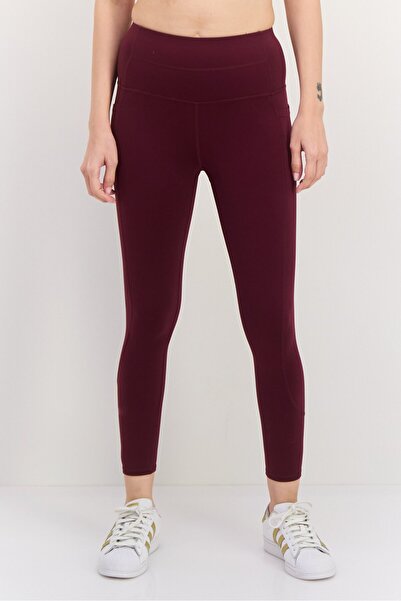 SKECHERS Women Sportswear Fit Solid Training Leggings, Dark Purple