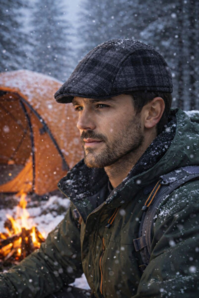 şapkadan Ανδρικό χειμερινό καπέλο πάπιας με αυτιά