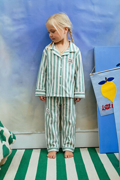 THELAKIDS Sleep Buddy İkili Uzun Kollu %100 Pamuk Pijama Takımı
