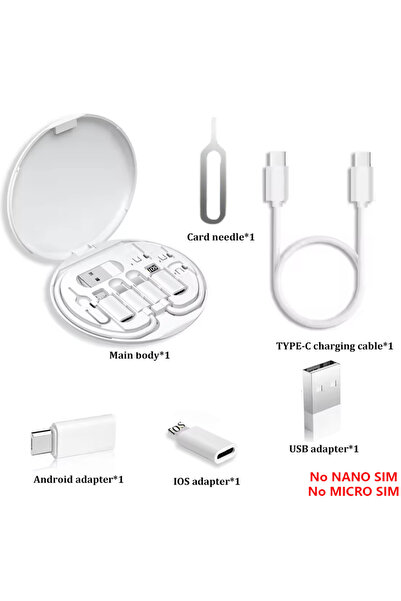 Choice طقم كابل محول شحن متعدد USB من النوع C إلى C بقوة 60 وات باللون الأبيض...