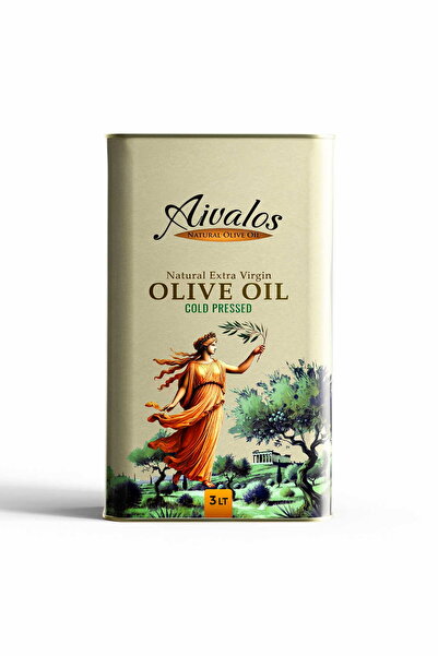 Aivalos Naturel Sızma Extra Virgin Soğuk Sıkım Zeytinyağı 3 L Teneke