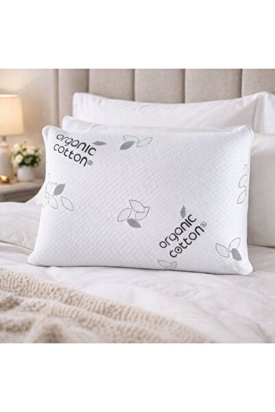 Uykuva CottonPure™ Organik Pamuk Ortopedik Visco Yastık 60x40x13 cm Hassas Ci...