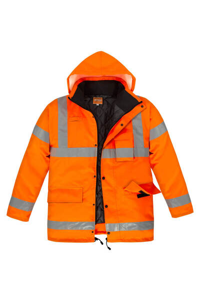 İŞMONT معطف NORTHER HI-VIS - برتقالي نيون
