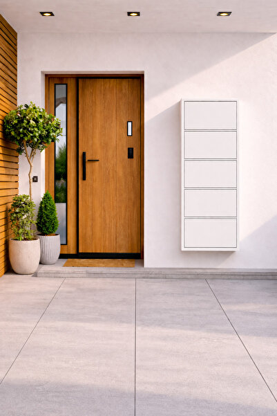 EFFE YAPI DEKOR BEYAZ 5 KAPAKLI METAL AYAKKABILIK