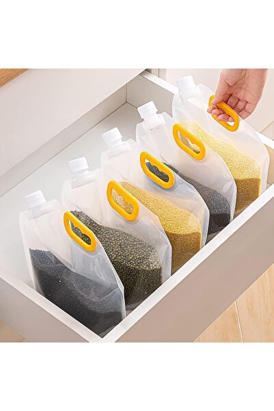 Arabest 5 Pcs Cereal Storage Bags,5L BPA Free Moisture-Proof Sealed Grain Con...