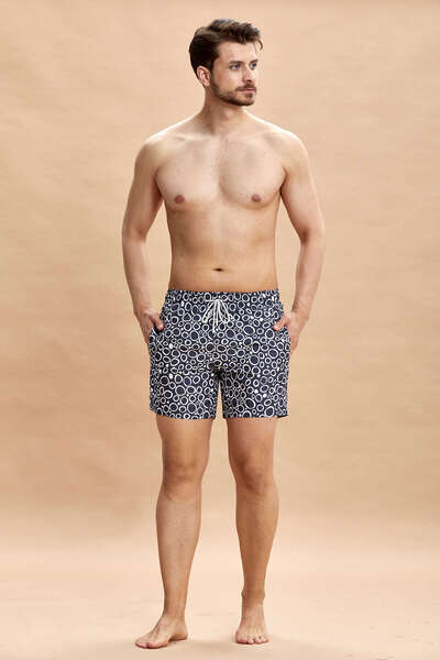 SMILE Alohi Navy Blue Swim Shorts