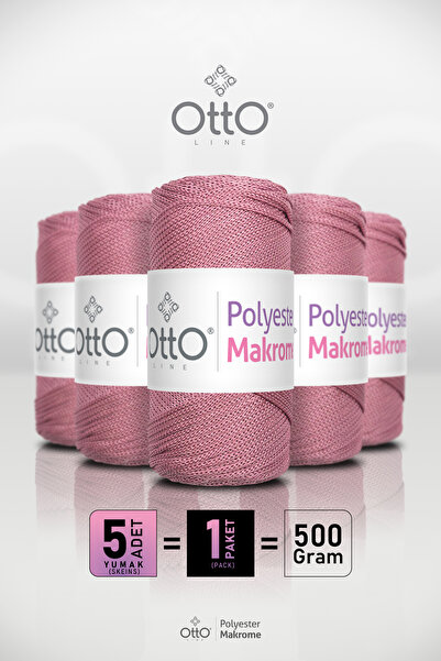 Otto Πολυεστερική Μακραμέ - Αποξηραμένο Τριαντάφυλλο - Πακέτο 5 τεμαχίων - 2m...