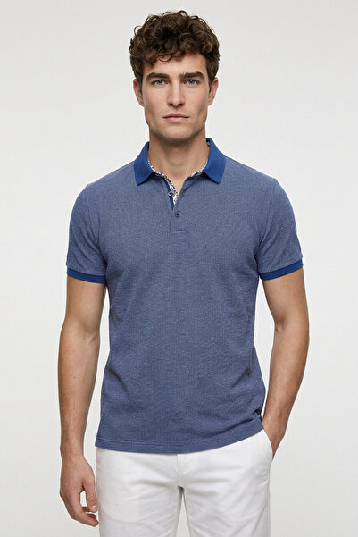SMILE Breit Men's Polo Collar T-Shirt - Royal
