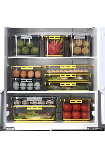 Arabest Vegetable Fruit Storage Containers with Lids, Timing Food Organizer B...