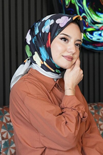 AFVENTE Eșarfă din bumbac cu model trifoi