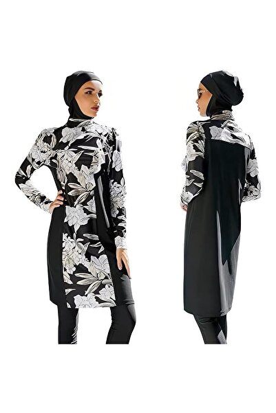 casme Women's 3 Piece Full Cover Modest Swimset Hijab Long Sleeve Full Length...