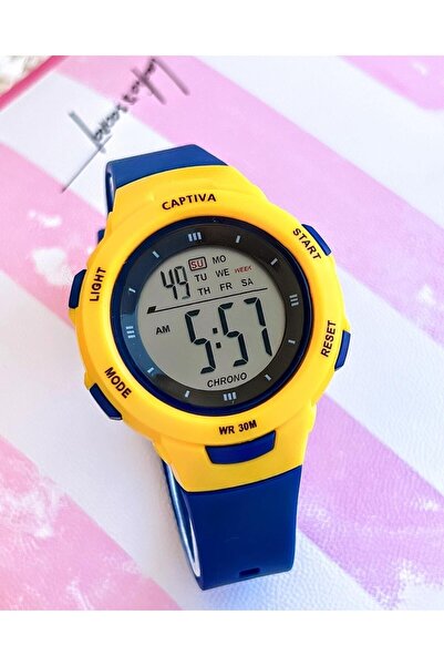 captiva Dijital 30 Mt Suya Dayanıklı Alarm-kronometre-takvim-aydınlatmalı Spo...