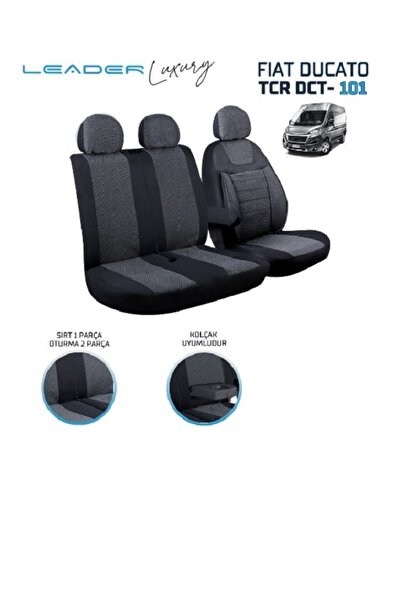 urunpark Ducato Koltuk Kılıfı Ön Takım Füme Siyah 2+1
