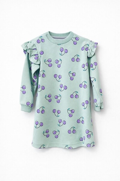 Tuffy Baby Girl Cherry Print Dress Gk843