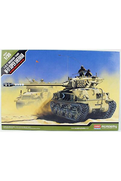 Academy 13254 1/35 Ölçek, I.D.F. M-51 Super Sherman Tankı, Plastik Model Kiti