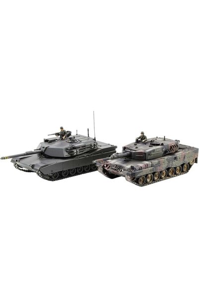 Hasegawa 30069 1/72 Ölçek, M-1 Abrams ve Leopard 2 NATO Ana Muharebe Tankları, (2 Adet Tank), Askeri