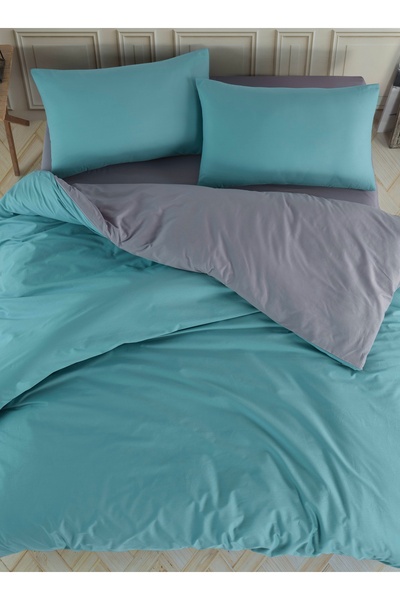 NazeninHome Set cuvertură de pilota Ranforce 100% bumbac, culoare uni, turcoa...