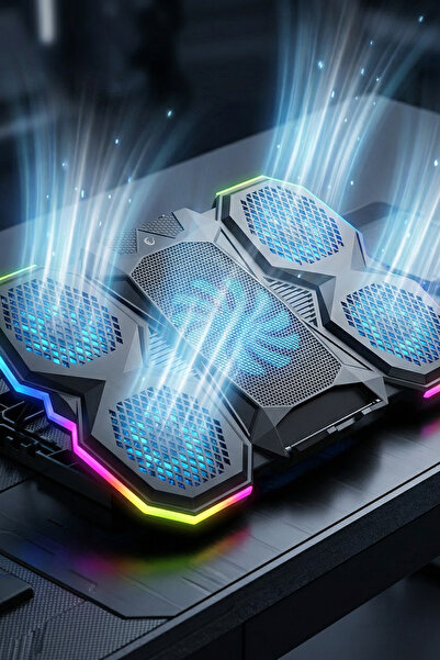 Rampage Ad-rc14 X-ranger Rgb 5fan Yükseklik Ayarlı Telefon Tutucu 9-17" Notebook Soğutucu Laptop Soğutucu