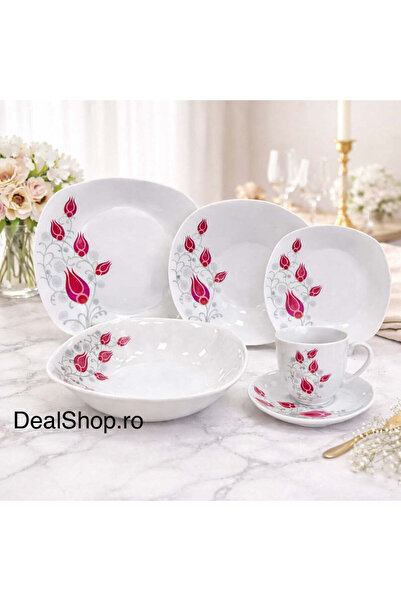 dealshopromania Set de veselă din porțelan Imperial Tulip, 31 de piese pentru...