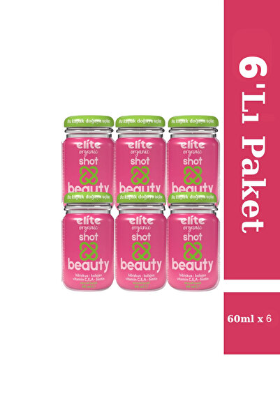 Elite Naturel Beauty Shot 6 Adet Fonksiyonel içecek Kolajen, Hibiskus İçerikli