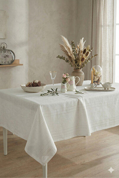 Miabella Home مفرش طاولة مقاوم للبقع بدون خياطة، مفرش طاولة طعام، مفرش طاولة ...