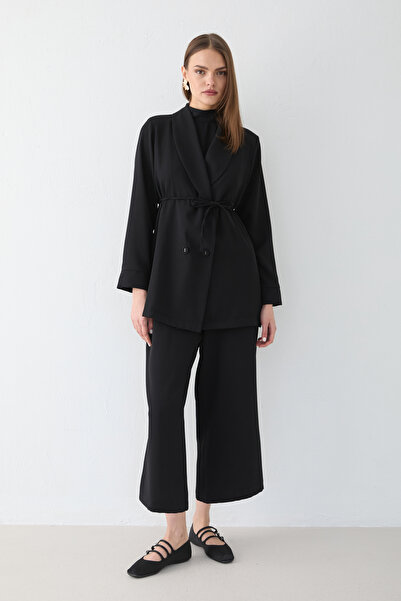 Melike Tatar Krep Ceketli Tulum 32-2612