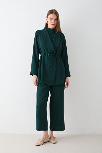 Melike Tatar Ολόσωμη φόρμα με κρεπ μπουφάν 32-2612