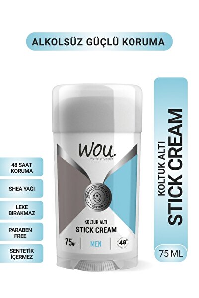 Stick Krem, Koltuk Altı Terleme Önleyici 48 Saat Etkin Koruma Vegan, Erkek Koltu