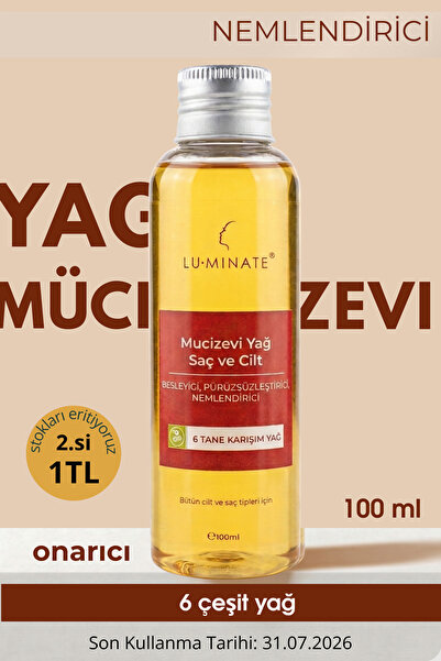 Luminate Mucizevi Saç Ve Vücut Bakım Yağı Sarı Kantaron Yasemin Argan Zeytin ...