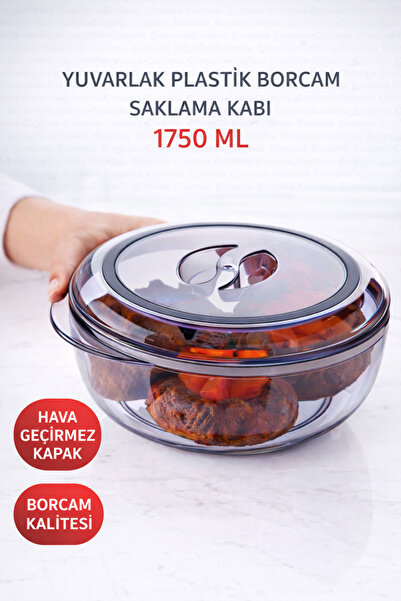 CocoVia Hava Geçirmez Kapaklı Yuvarlak Borcam Saklama Kabı-Kamp/Piknik Malzem...