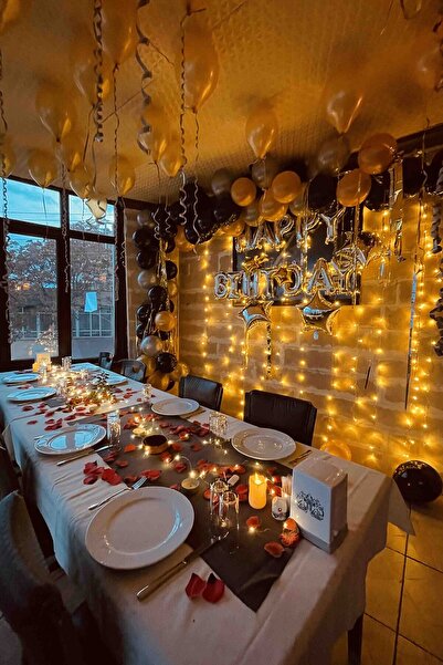 Parti dolabı Yetişkin Doğum Günü Seti Işıklı Doğum Günü Seti Pompa