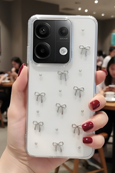 Ceponya غطاء حماية شفاف لامع لهاتف Redmi Note 13 Pro 4G مع تصميم الوسادة الهو...