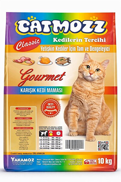CatMozz Classic Mıx Gourmet Karışık Yetişkin Kedi Maması 10 Kg