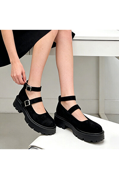 Tmall Pantofi casual de dama,Din piele ecologica intoarsa,P1244,Negru