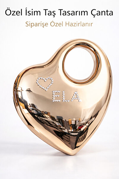 CROCUS DESIGN Heart Model Gold Mica Large Size Bag