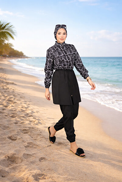 DLC Tekstil Μοτίβο με ελαστική μέση Hijab - μαγιό Bonu, με γλυκό δώρο