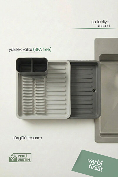 Varbifırsat Açılır Kapanır Sürgülü Tabaklık Bulaşıklık Bulaşık Sepeti Bulaşık...