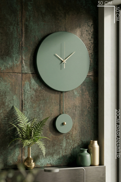 MOOCLOCK Elis Model Modern Metal Sıvama Akar Sessiz Mekanizmalı Duvar Saati (...