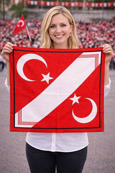 sema aksesuar 29 Οκτωβρίου Κόκκινο Λευκό Σελήνη Αστέρι Τουρκική σημαία Υφασμά...