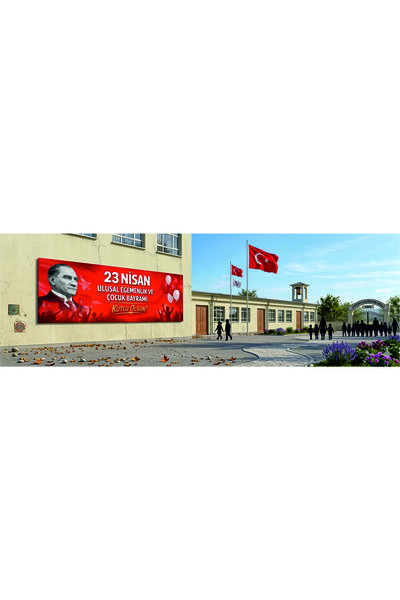 BEBE BASKI 23 NİSAN ULUSAL EGEMENLİK VE ÇOCUK BAYRAMI 300*100 ÖLÇÜLERİNDE BEZ...