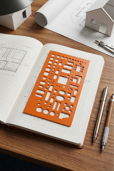 Karmelom Studio Χάρακας προτύπων αρχιτεκτονικής τεχνικής σχεδίασης κλίμακας 1...