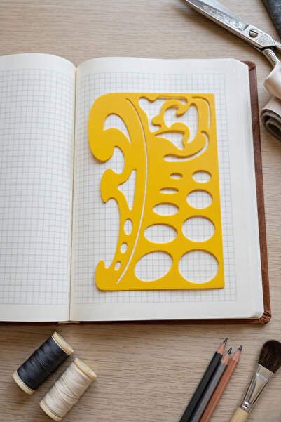 Karmelom Studio Χάρακας για στένσιλ γαλλικής καμπύλης - Πιστόλι για τεχνικό σ...